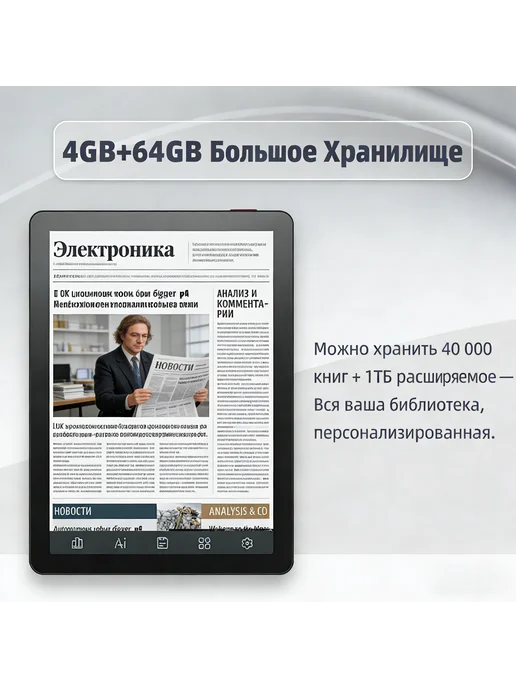 Bigme B6 6-дюймовый цветной экран E-ink Электронная книга, зеленый, фото 6