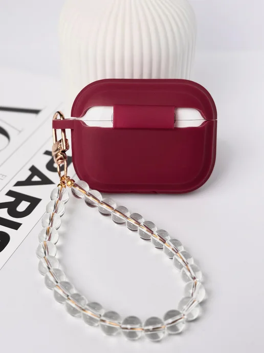 IronSelection Чехол для наушников AirPods Pro 3 силиконовый, красный, фото 4