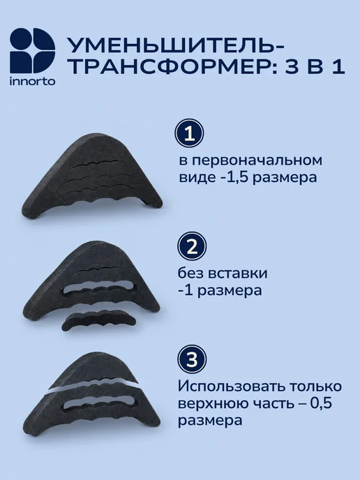 INNORTO Вставки для уменьшения обуви, 2 шт, 2 шт, фото 3
