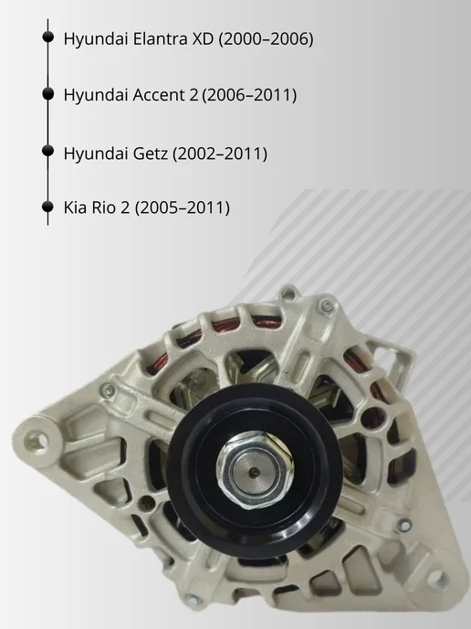 WXQP Генератор на Hyundai Getz, Accent LC, Elantra XD, вариант, фото 2