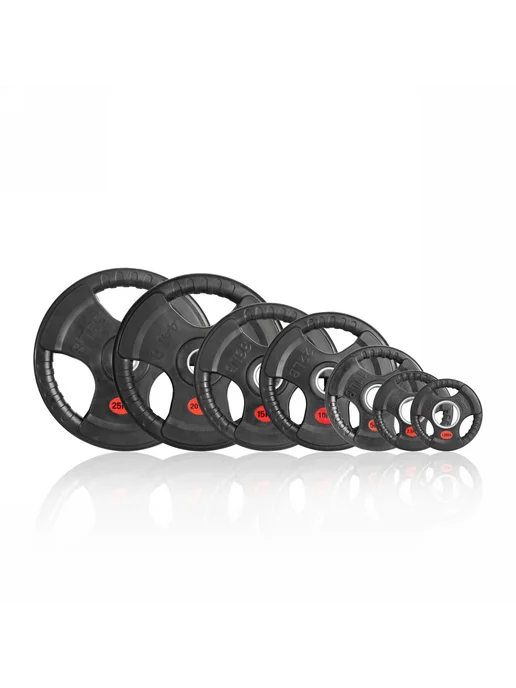 VictoryFit Блин для штанги гантелей грифа обрезиненные 10 кг. 51мм, 20 кг, фото 7