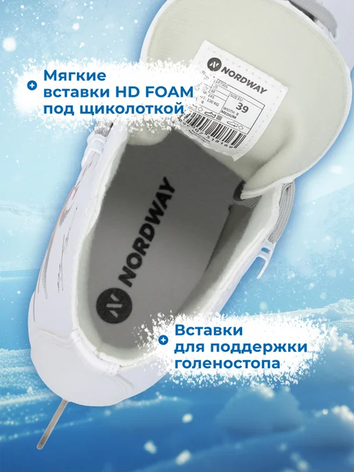 Nordway Коньки фигурные женские, белый, фото 2