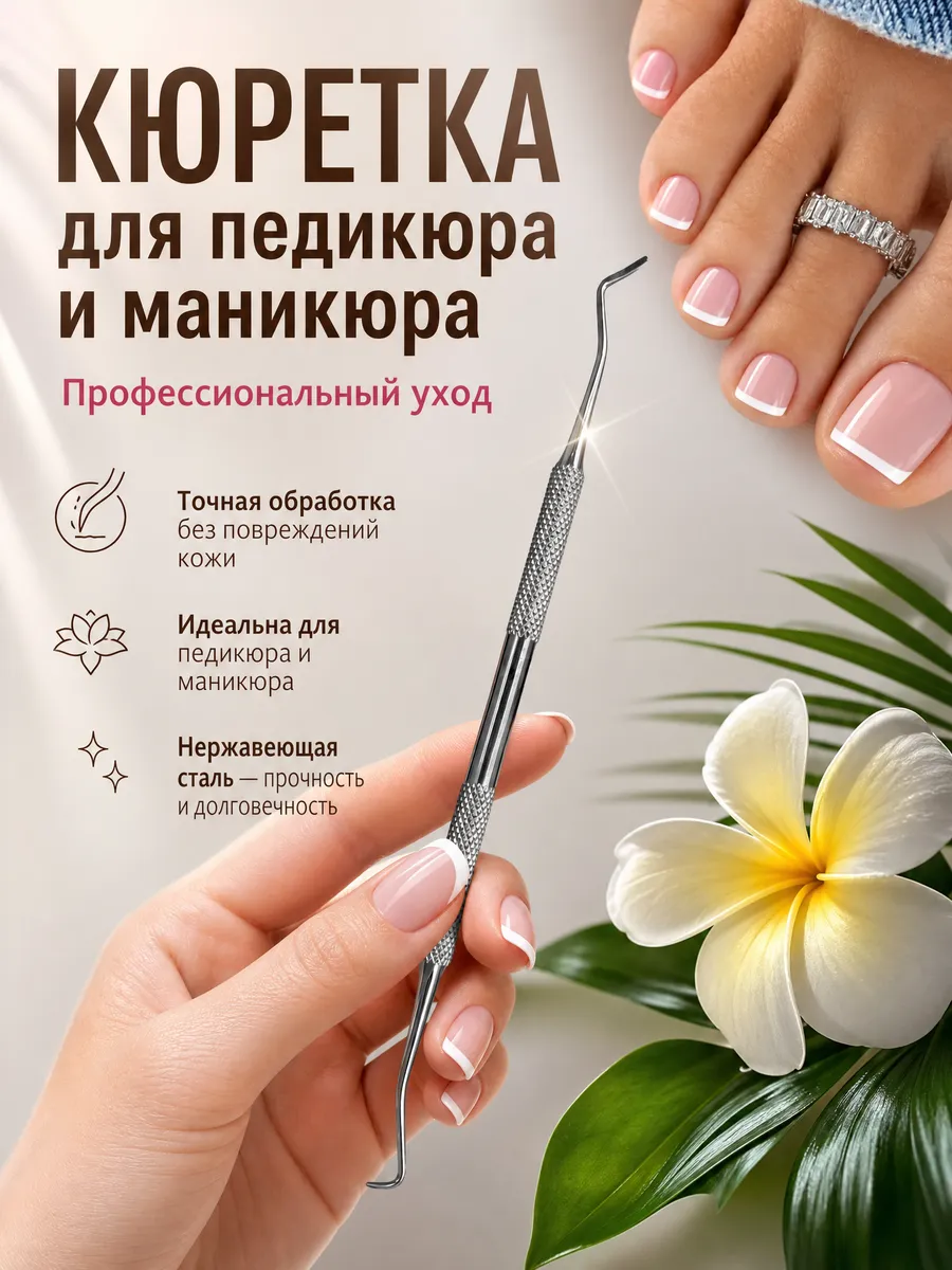 Кюретка педикюрная для вросшего ногтя профессиональная
