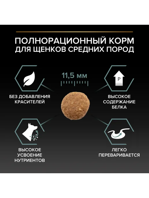 Сухой корм PRO PLAN Пищеварения для собак, средние, щенки, 3 кг, фото 6