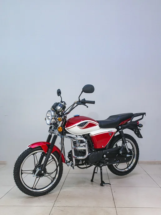 ТЕХНОМОТОРФ Мопед VMC RIVA-II RX 49 (125), red-white, бензиновый, белый, фото 3