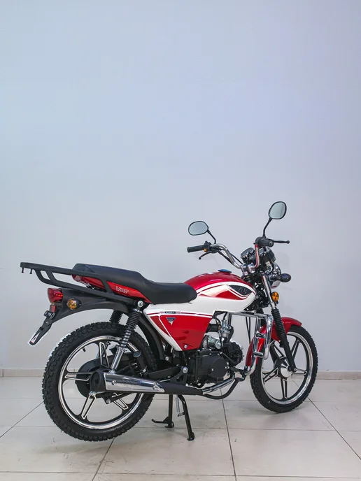 ТЕХНОМОТОРФ Мопед VMC RIVA-II RX 49 (125), red-white, бензиновый, белый, фото 7