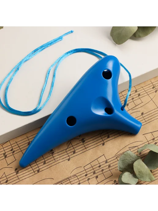 Music Life Окарина 12 отверстий, розовая, 17,5 х 9,5 х 4,5 с, 17.5x9.5x4.5 см, фото 2