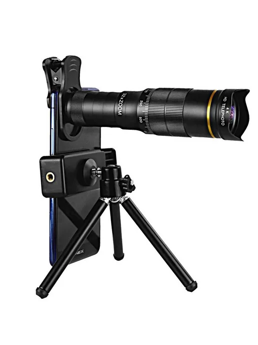 Объектив 10-300x Zoom для смартфона 4K HD, Телеобъектив 32x мобильного телефона, фото 5