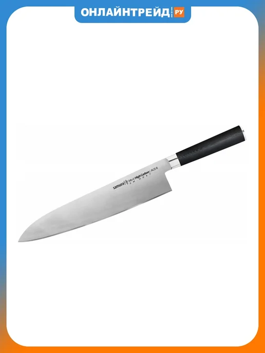 Samura Нож кухонный Шеф Mo-V Гранд, 240 мм, G-10 (SM-0087), черный
