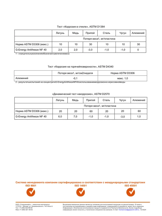 G-ENERGY Антифриз NF 40 (1 кг), 1 кг, фото 5