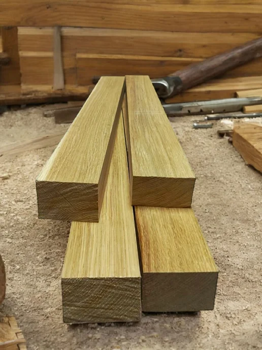 Дуб обработанный бруски 50х6 5х5 см 2 шт, 40x6, 4 шт, фото 4