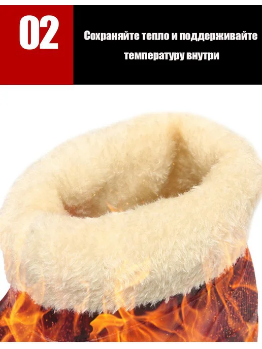 Зимние ботинки【Стиль на шнуровке】, черный, фото 6