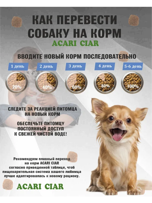 Сухой корм acari ciar Optima Light для собак, мелкие, рыба, 0,4 кг, фото 2