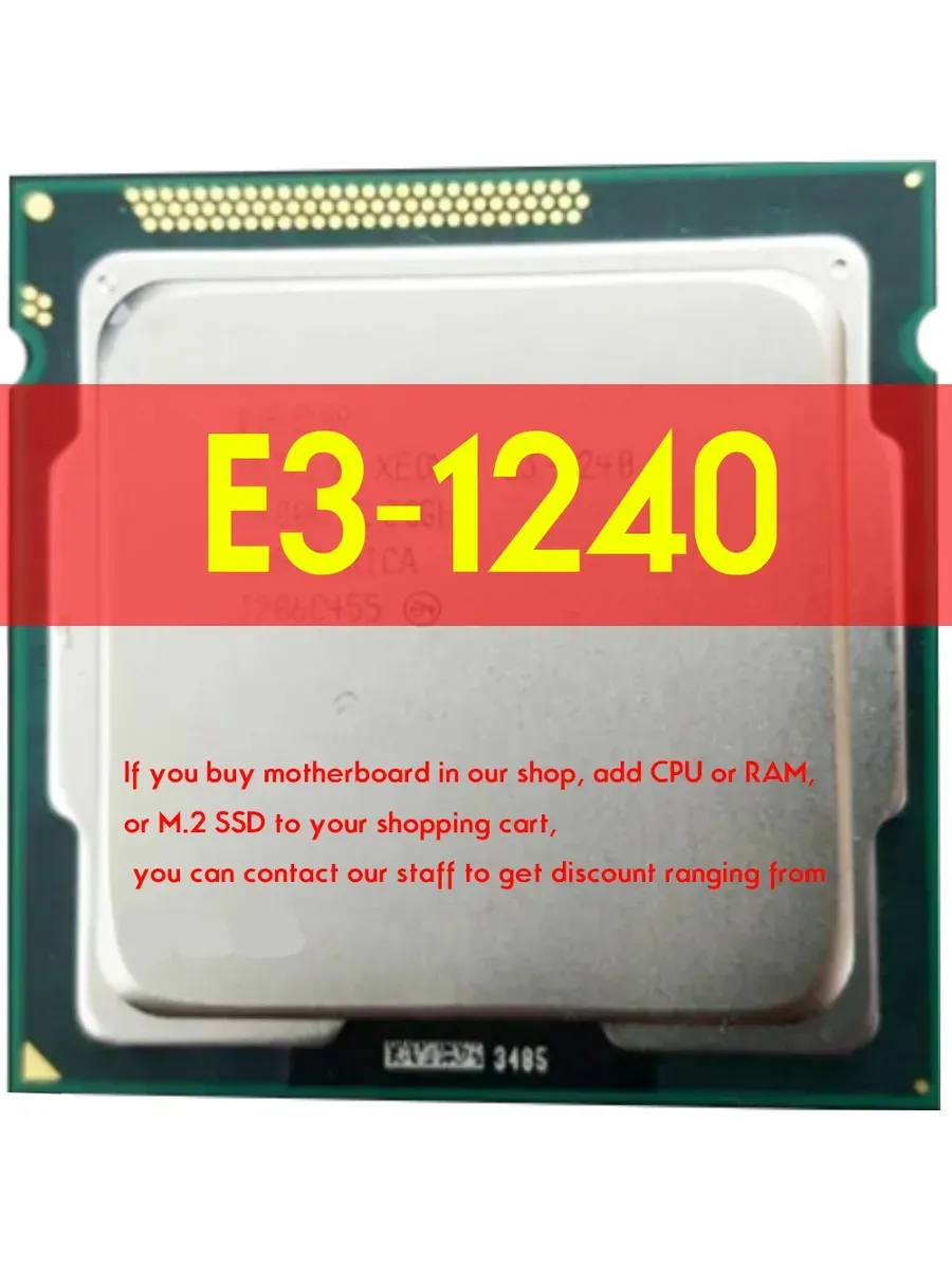 Xeon E3 1240 Процессор LGA 1155 Server CPU E3- 1240