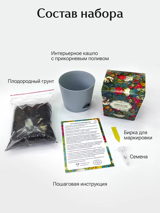 Окно в сад Томат карликовый Мини Ред Робин Набор для выращивания, вариант, фото 5