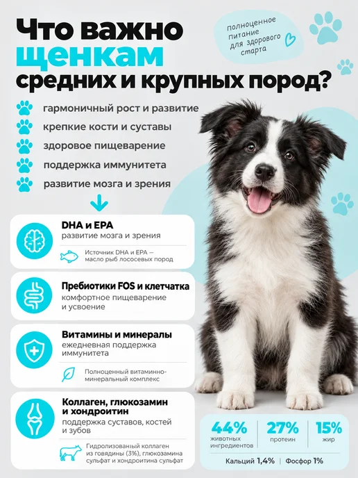 Сухой корм Культ Пэтс для собак, щенки, телятина, 15 кг, фото 3