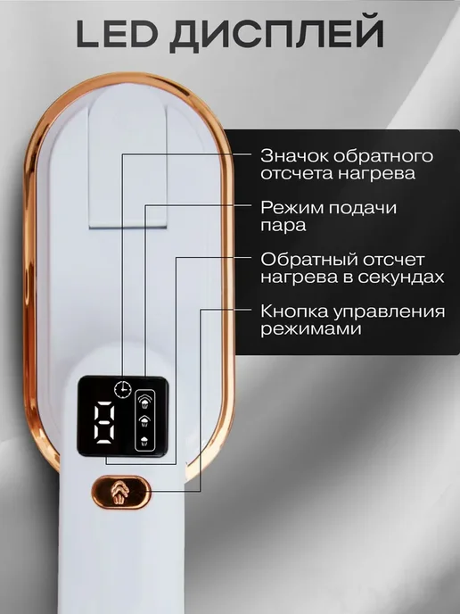 Отпариватель для одежды ручной 2000 Вт, 2000 Вт, фото 4