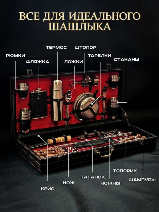 GRANDPICNIC Набор шампуров подарочный для мангала № 9, № 4, фото 5