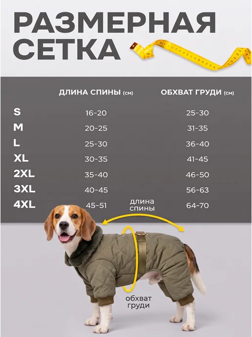 GOBETTERS Комбинезон для собак зимний, вариант, фото 3