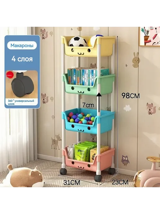 Стеллаж для игрушек，комод для игрушек пластиковый, вариант