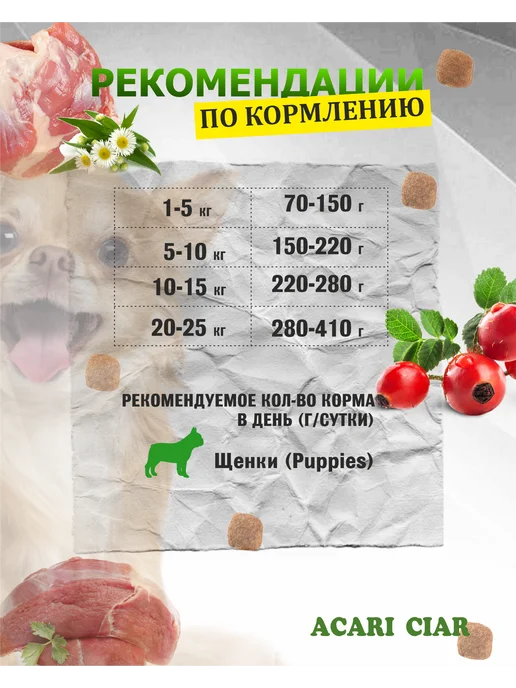 Сухой корм acari ciar Сукам Период для собак, щенки, 1,1 кг, фото 3