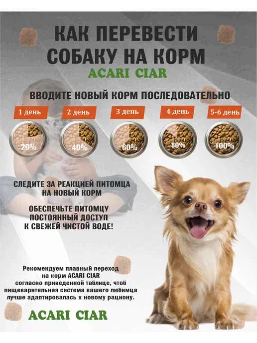 Сухой корм acari ciar Теленок Индей… для собак, щенки, 1,1 кг, фото 2