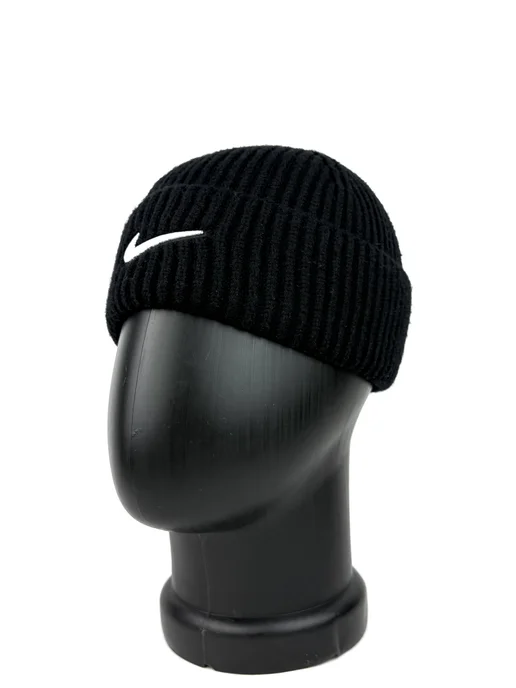 Nike шапка бини вязаная, черный, фото 2