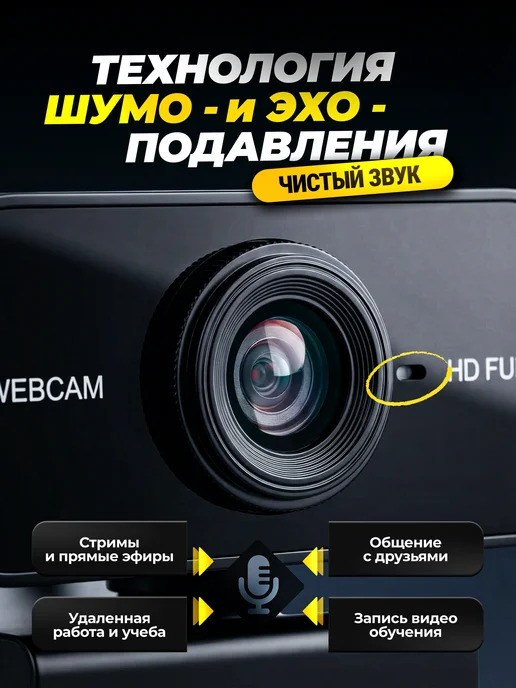 СтримСтарт Web-камера для компьютера и ноутбука с микрофоном, вариант, фото 3