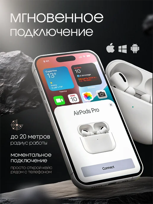 Наушники беспроводные для iphone A.Pods Pro, вариант, фото 6