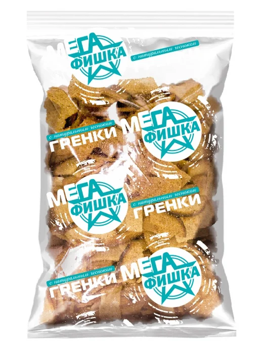 Фишка Гренки ржаные с натуральным чесноком, 500г, 500 г