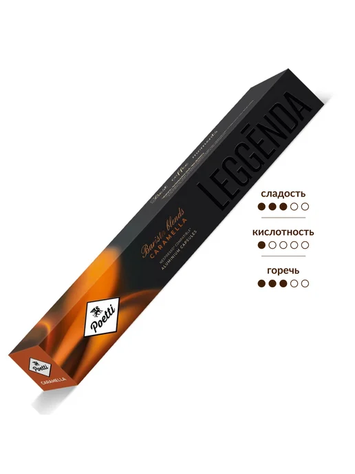 Poetti Кофе в капсулах Leggenda Caramella для кофемашин Nespresso 1, вариант