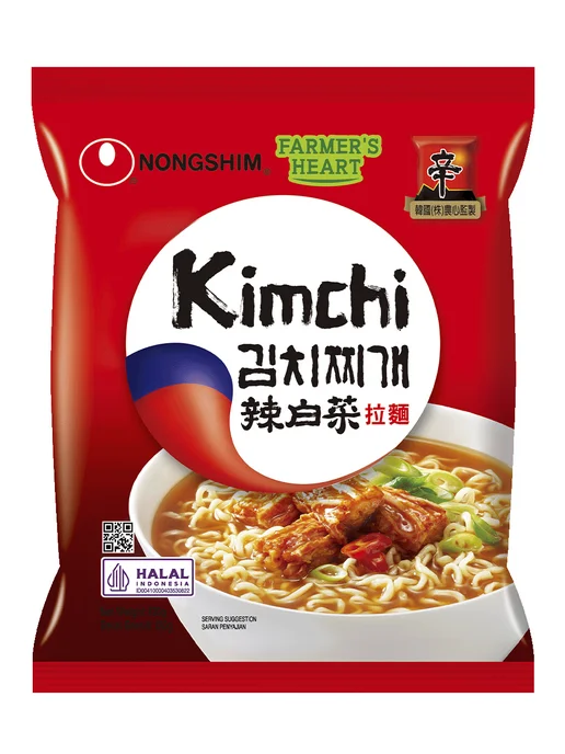 Nongshim Лапша быстрого приготовления Кимчи Рамен, 120г, 120 г