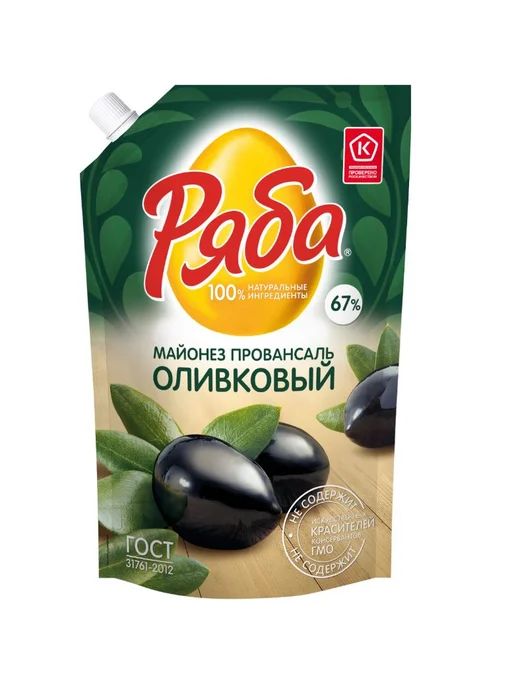 Ряба Майонез оливковый 67%, 670мл, 670 мл