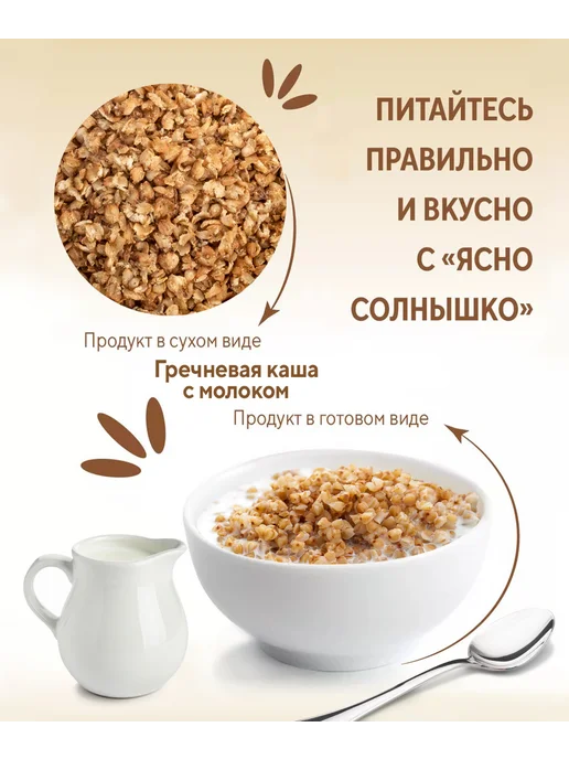 Ясно солнышко Каша гречневая с молоком, 15 шт. х 45 гр, 15 шт, 45 г, фото 4