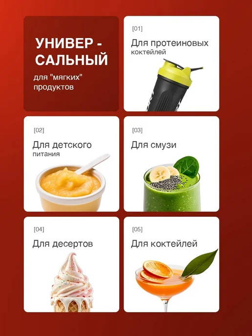 Groovier Портативный мини-блендер для смузи и коктейлей, синий, синий, фото 7
