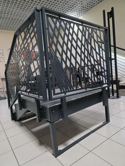 Мастермарш Лестница 3 сткпени т площадка,с ДПК,Перила справа и торца, вариант, фото 6