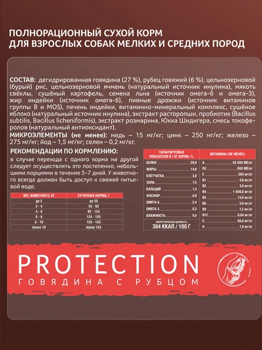 Сухой корм ЗООГУРМАН Ferma Рубец для собак, говядина, 1,5 кг, фото 3