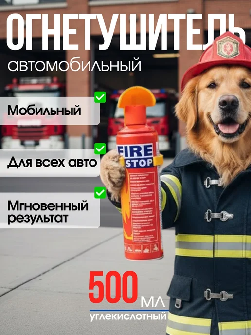 Огнетушитель автомобильный пенный 0 5 л, 5 л