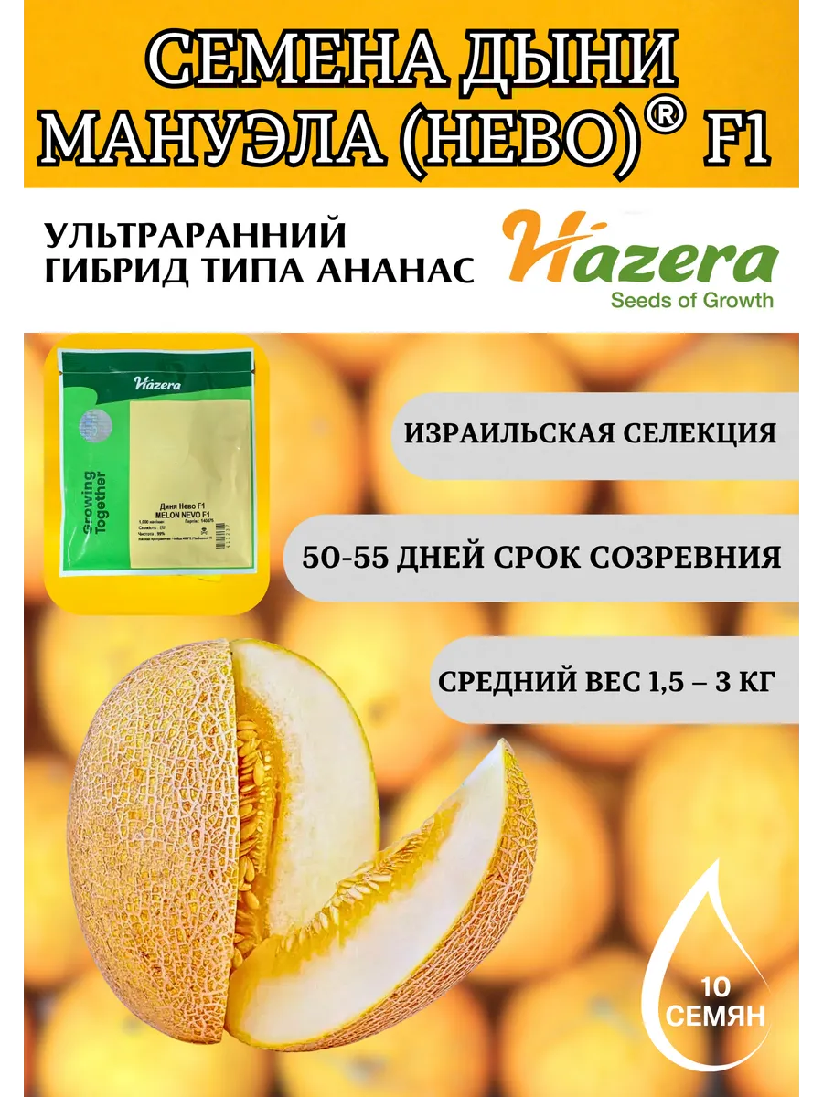 Семена дыни Мануэла F1 10 штук