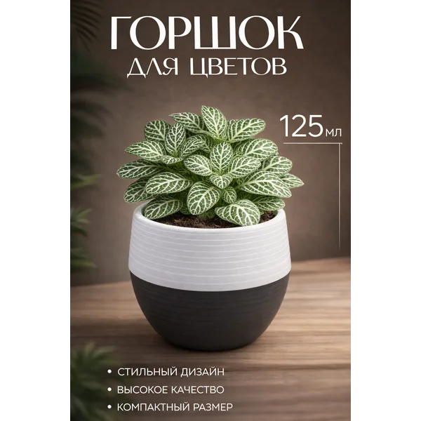 Горшок для цветов с поддоном «Япония», 125 мл.