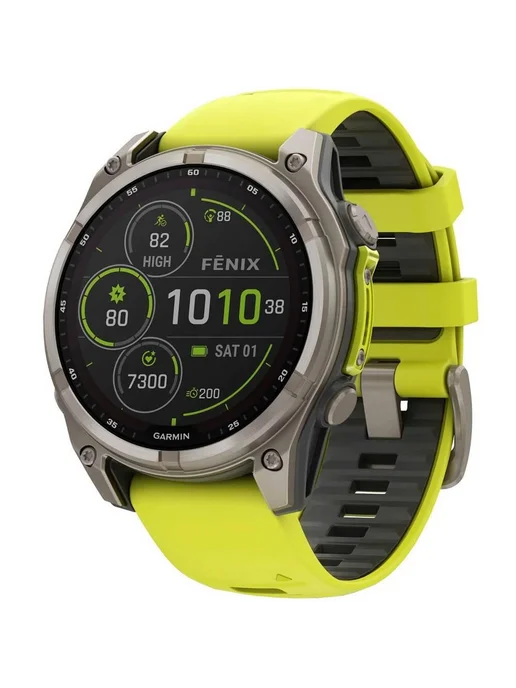 Garmin Смарт-часы Fenix 8 Solar Sapphire Titanium Amp Silicone, титан, фото 3