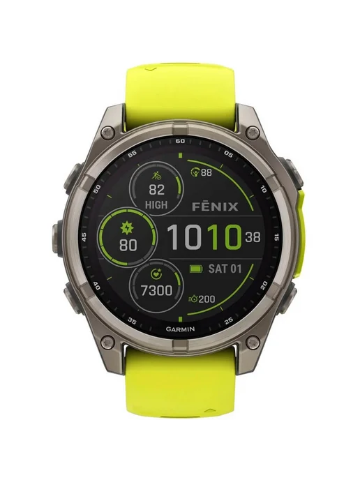 Garmin Смарт-часы Fenix 8 Solar Sapphire Titanium Amp Silicone, титан, фото 4