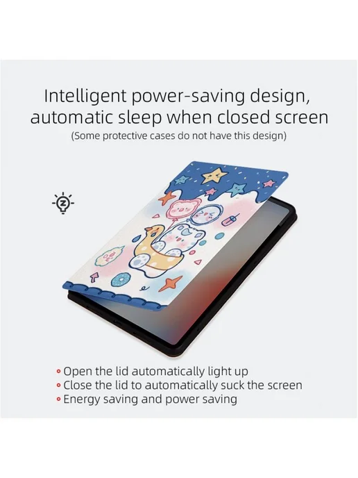 MyPads Милый мультяшный Чехол для планшета Realme Pad Mini (RMP2, белый, фото 4