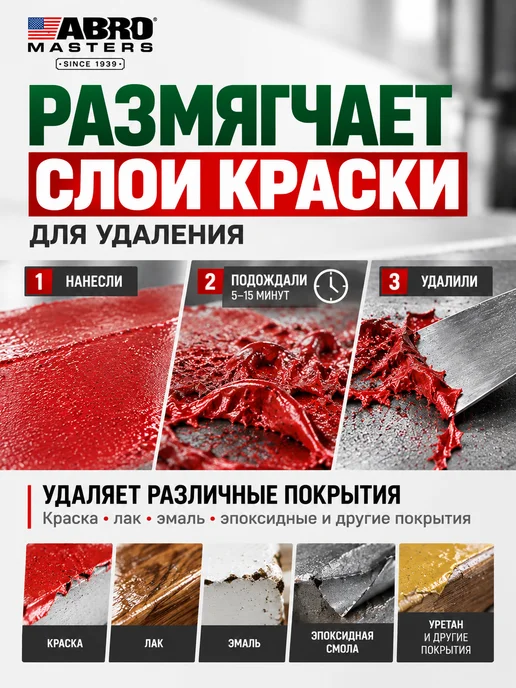 ABRO MASTERS Удалитель старой краски аэрозоль, вариант, фото 3