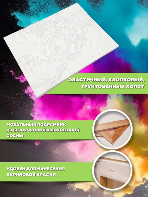 СЧАСТЛИВЫЙ ХУДОЖНИК Картина по номерам Эйфелевая-Башня-Абстракция-Арт, белый, фото 4
