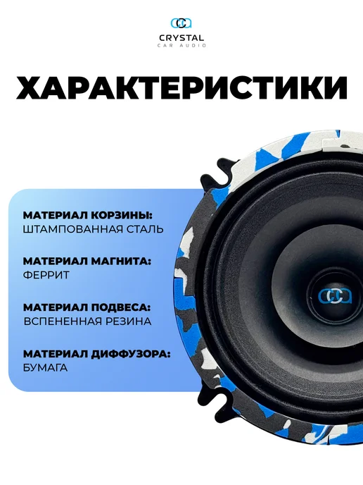 CrystalCarAudio Динамики WR-50, черный, фото 5
