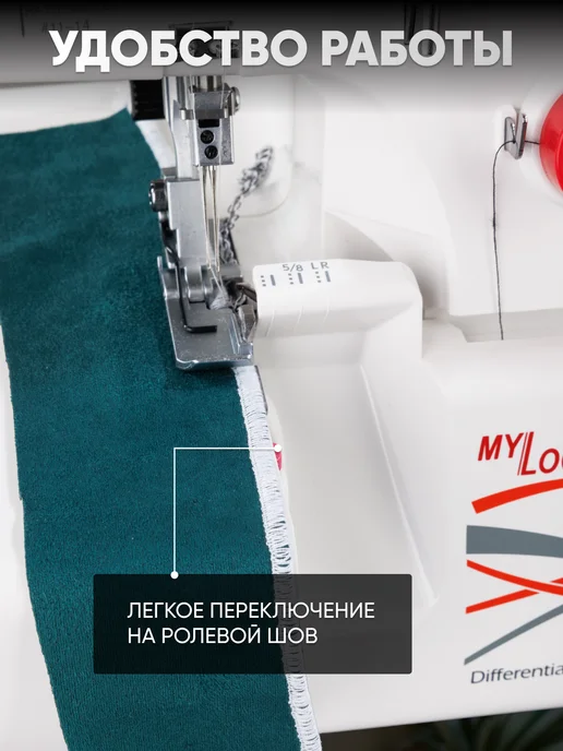 janome Оверлок MyLock 087DW, белый, фото 8