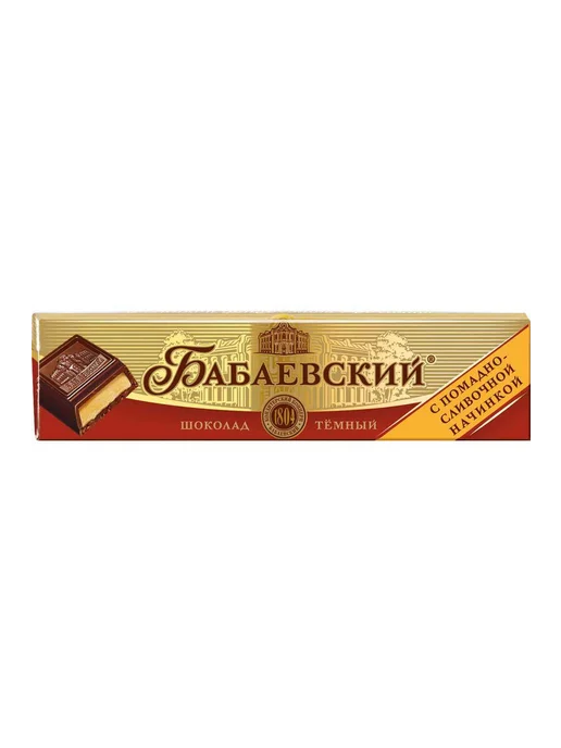 Шоколад темный Бабаевский с помадно-сливочной начинкой, 50г, 50 г