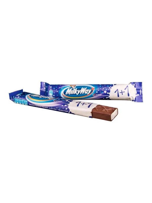 Батончик шоколадный Milky Way 1+1, 52г, 52 г, фото 2