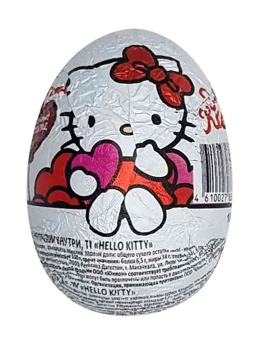 Яйцо шоколадное Hello Kitty с игрушкой, в ассортименте, 20г, 20 г, фото 2